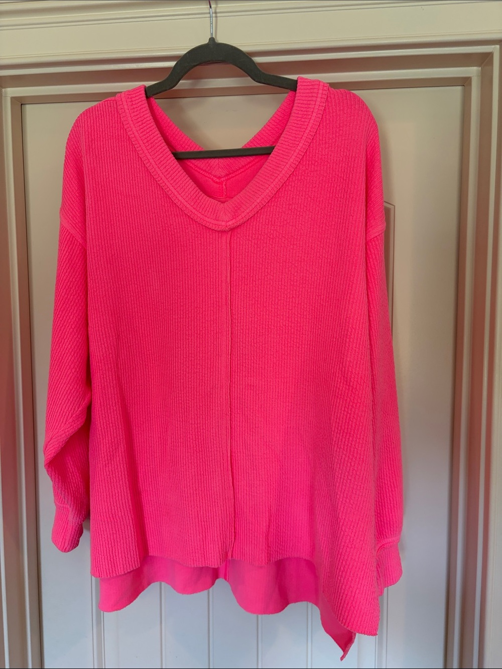 aerie Hot Pink V-Neck Sweater